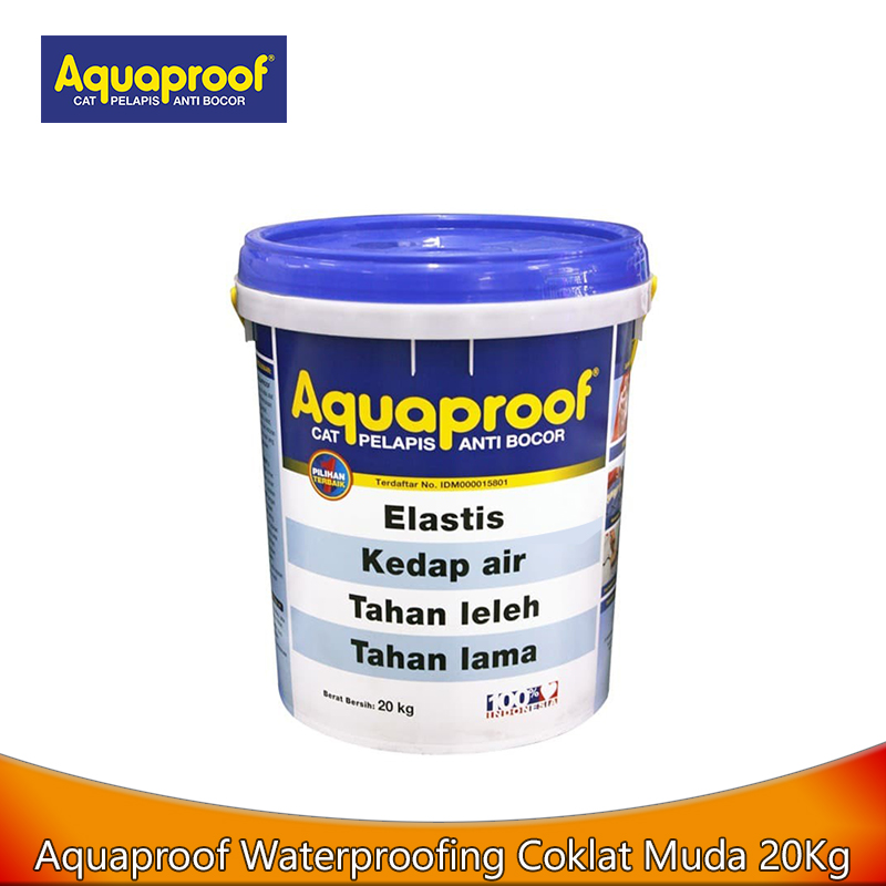 Aquaproof Waterproofing Coklat Muda 20kg - Cat Pelapis Anti Bocor
