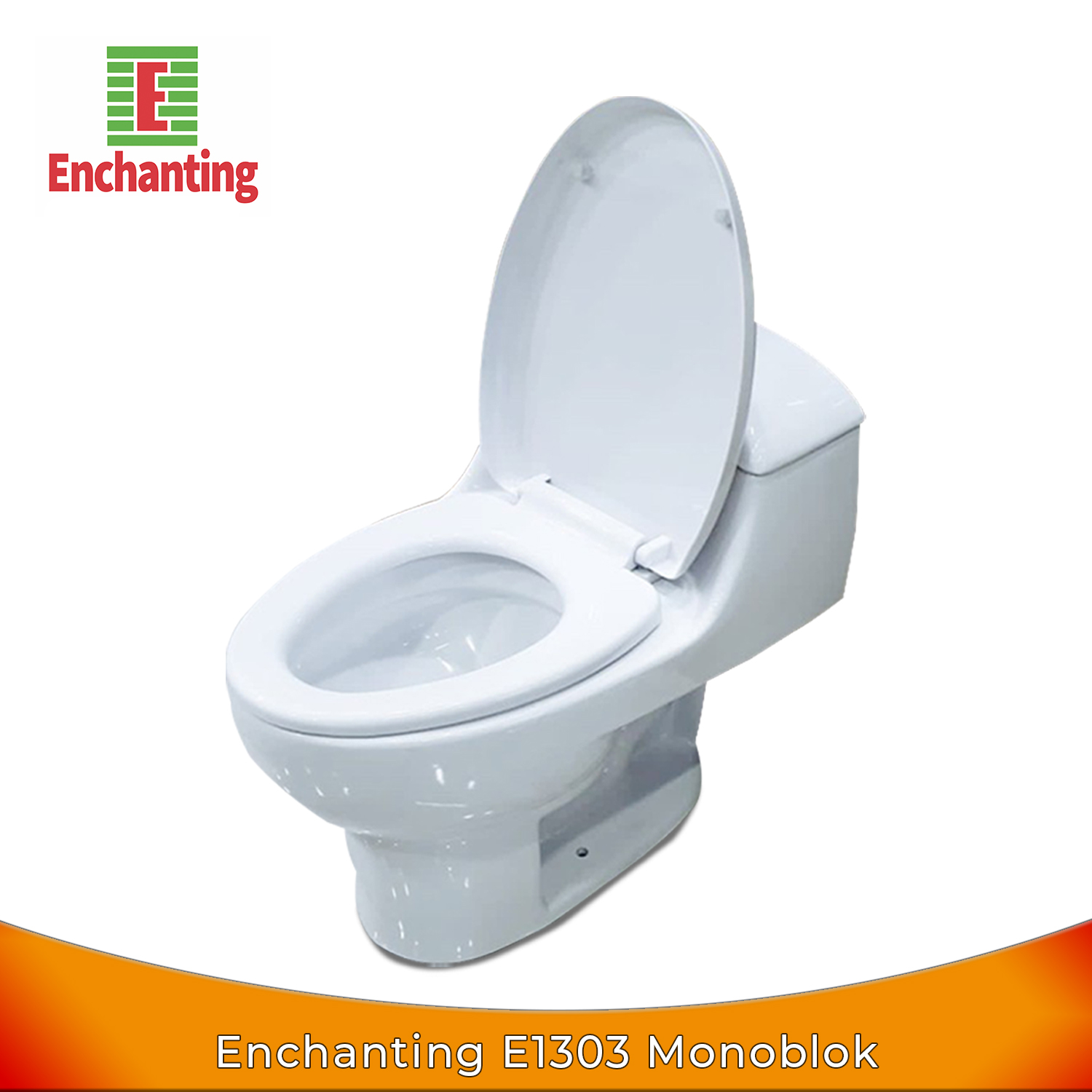 Enchanting E1303 White Monoblok Kloset Duduk - One Piece Toilet