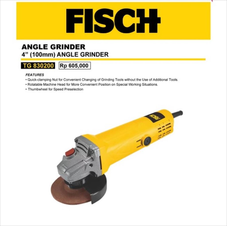 FISCH TG 830200 Mesin Gerinda / Gurinda Tangan Angle Grinder