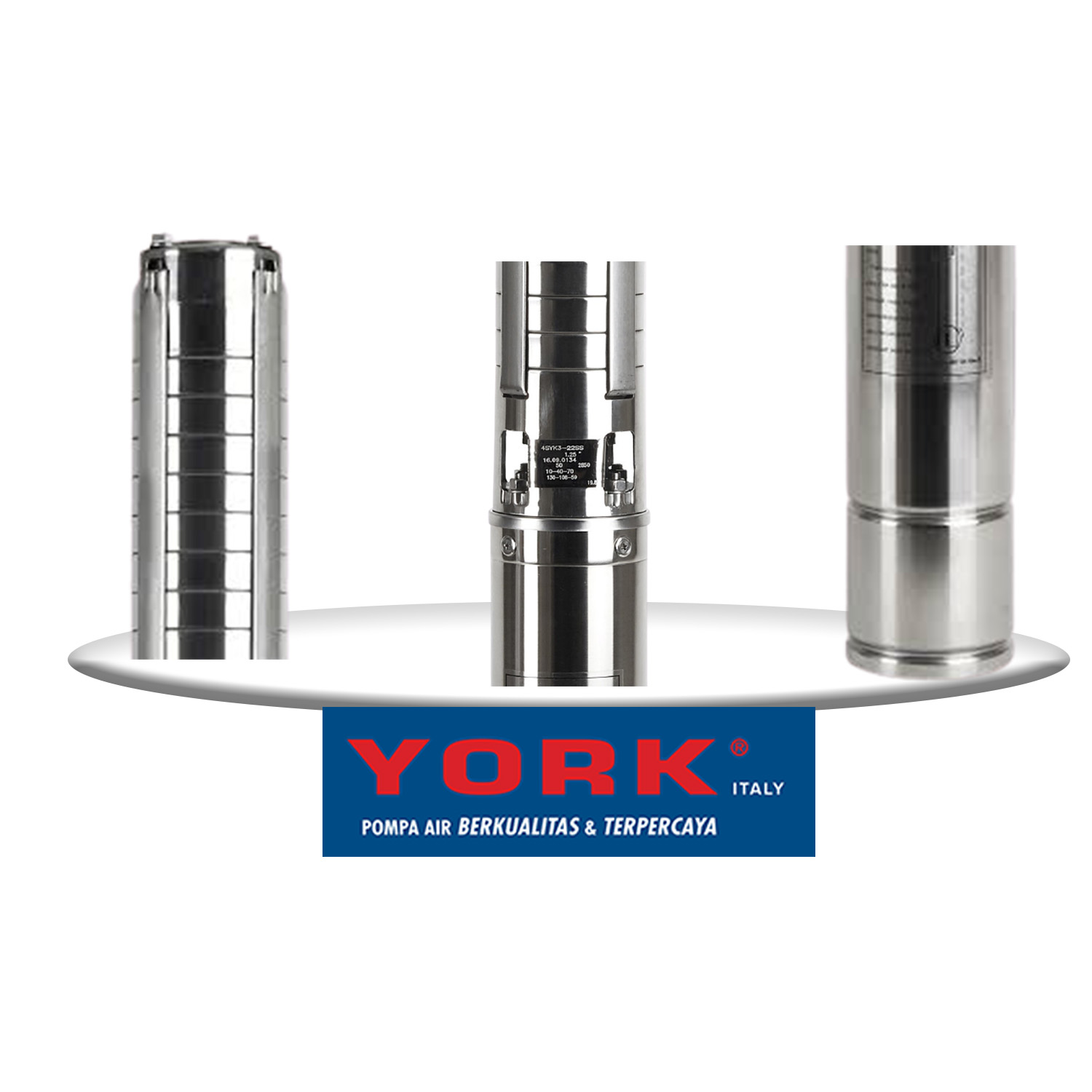 York 4SYK 3-13P (1 HP) + C.BOX + 50 M - Pompa Satelit 