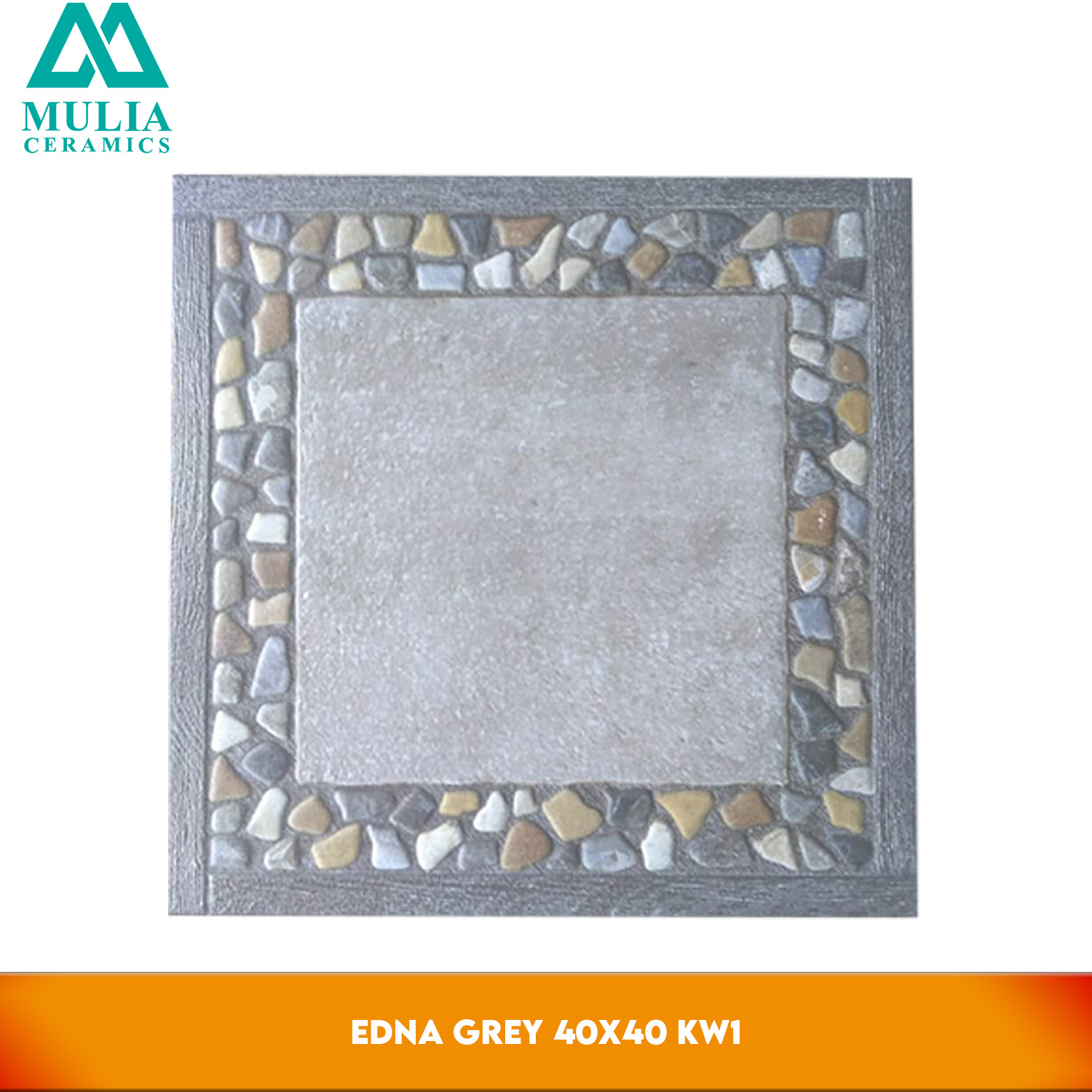 Mulia Edna Grey 40X40 KW1 - Keramik Lantai