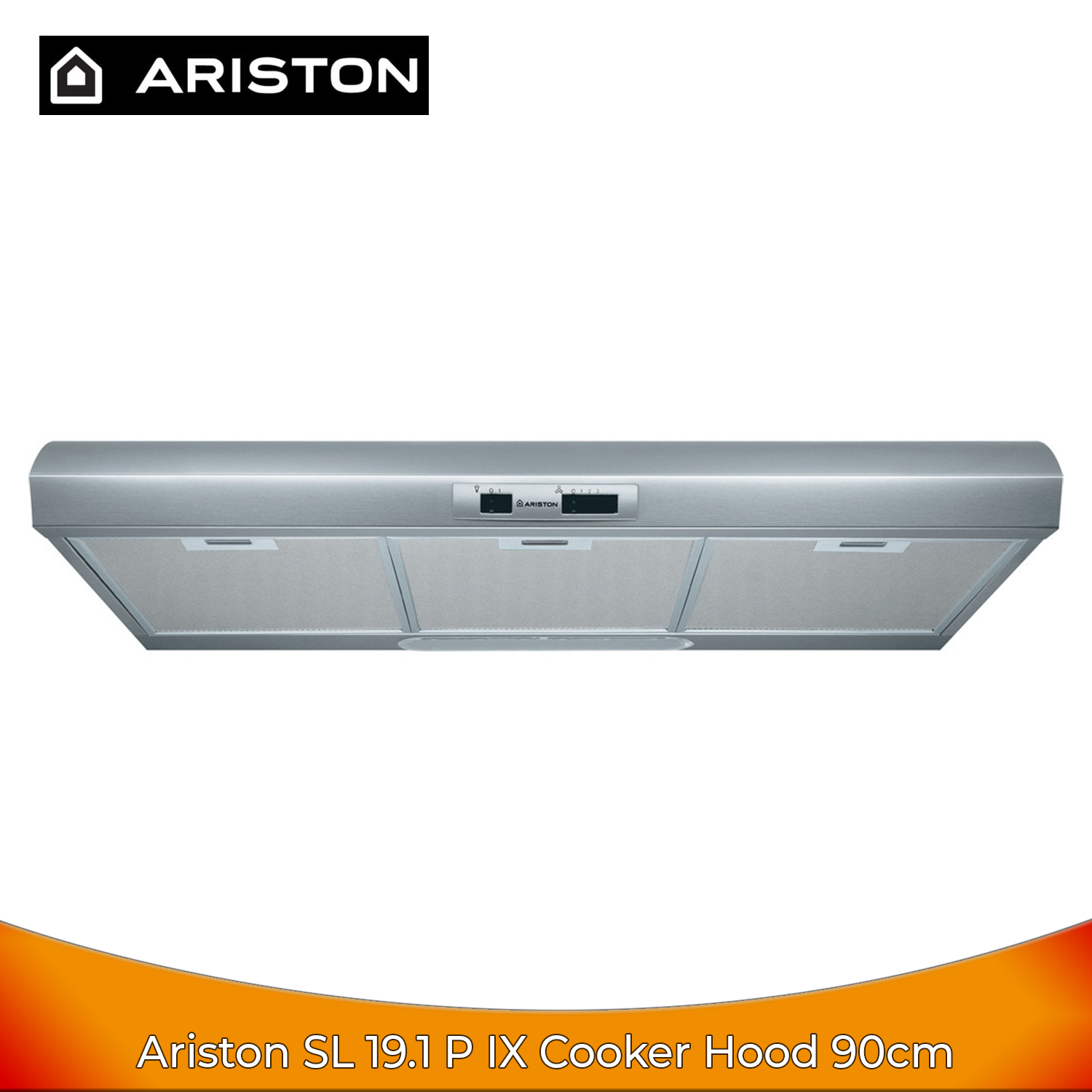 Ariston SL 19.1 P IX Cooker Hood 90cm - Penghisap Asap Dapur