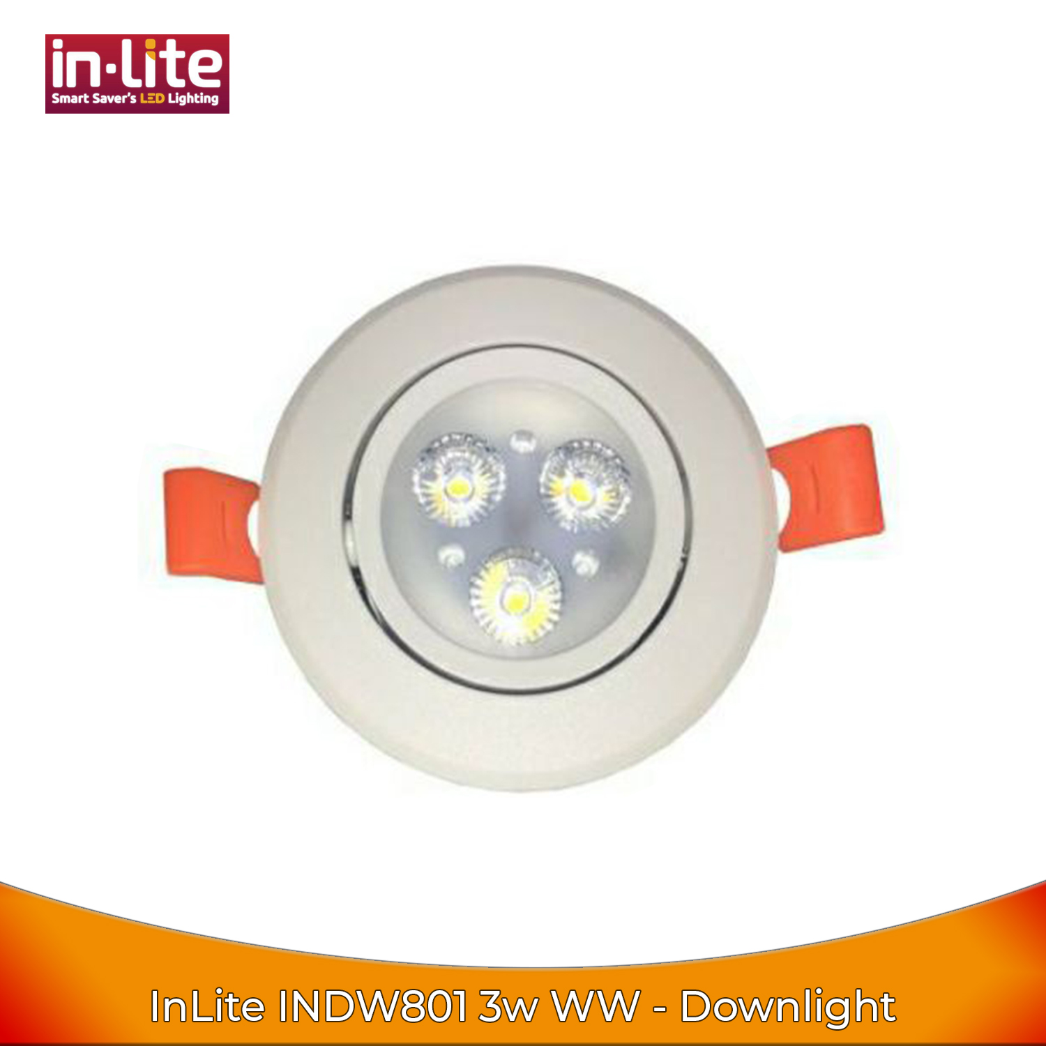 Inlite LED Downlight INDW801 3W WW - Kuning