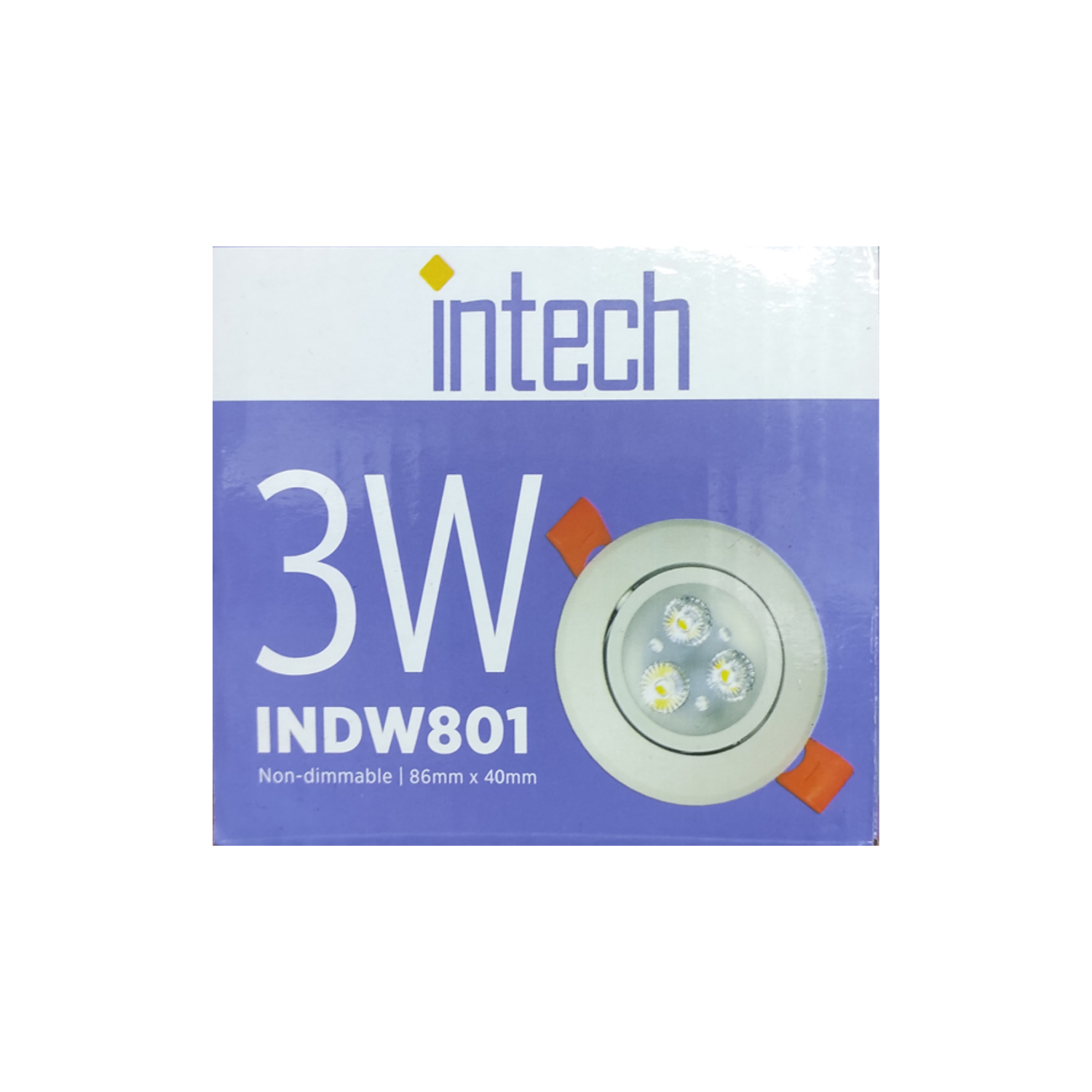 Inlite LED Downlight INDW801 3W WW - Kuning