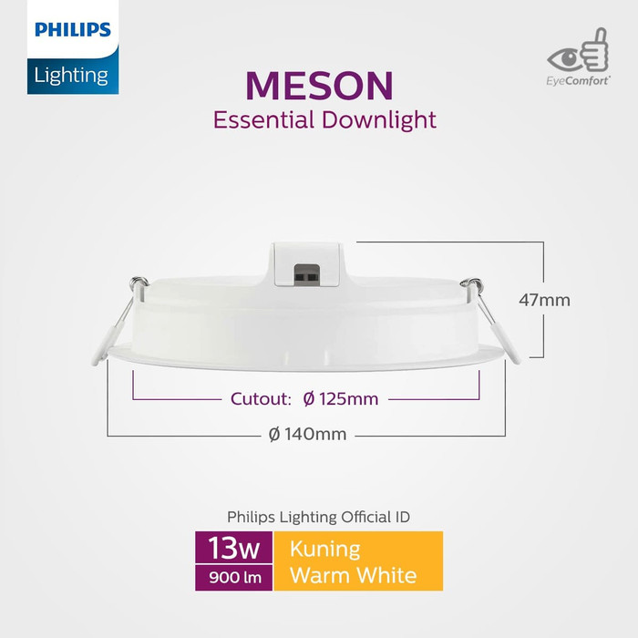  BUY 2 GET 1 Philips 59464 Meson 13w WH Recessed - Lampu LED Putih