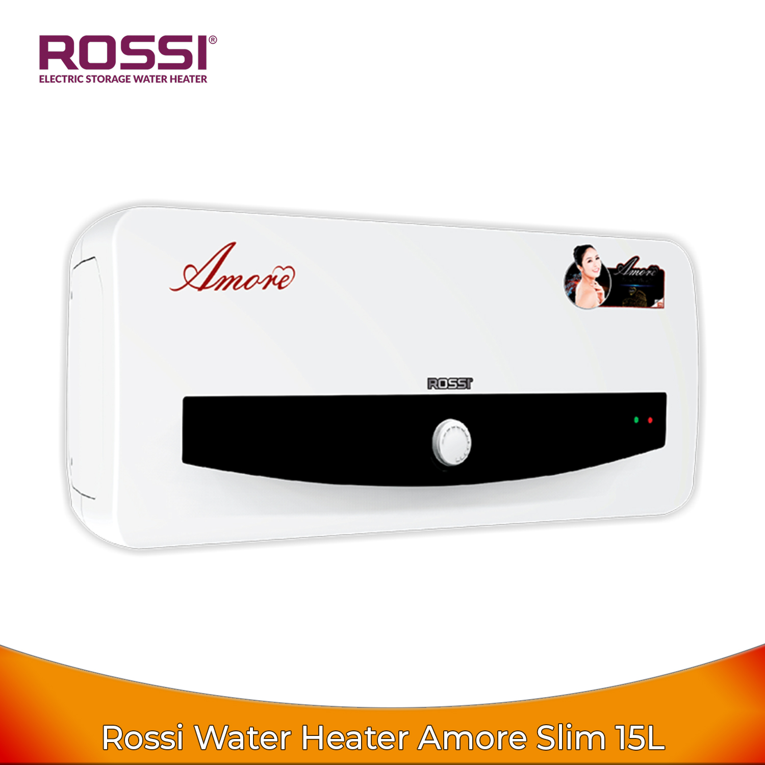 Rossi Water Heater Elektrik Amore Slim 15L - Pemanas Air