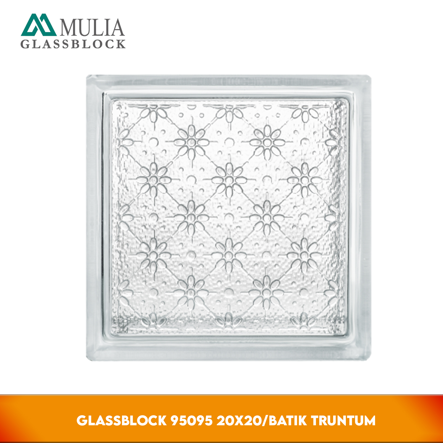 Mulia Glass Block 20X20 Batik Truntum - Balok Kaca