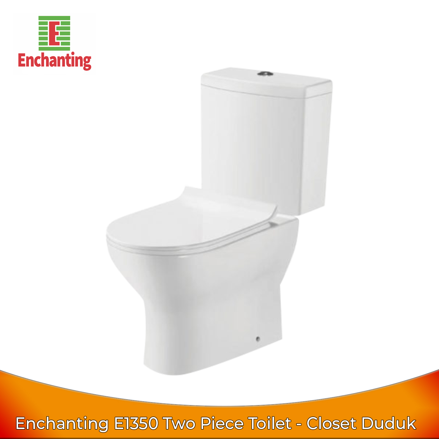 Enchanting E1350 Eco Washer Two Piece Toilet - Closet Duduk
