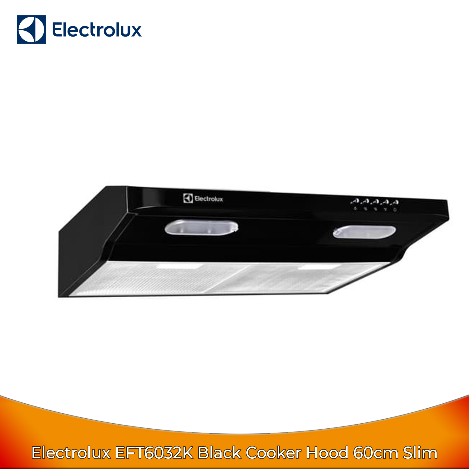 Electrolux EFT6032K Black Cooker Hood 60cm Slim - Penghisap Asap Dapur