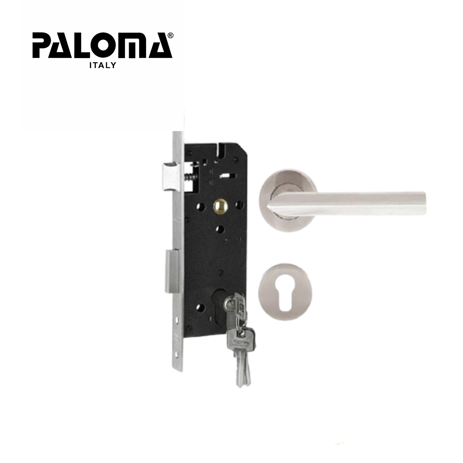 Paloma LRP 424 Lockset Roses LHT Fluke SS+MSP 092 Set - Paket Handle