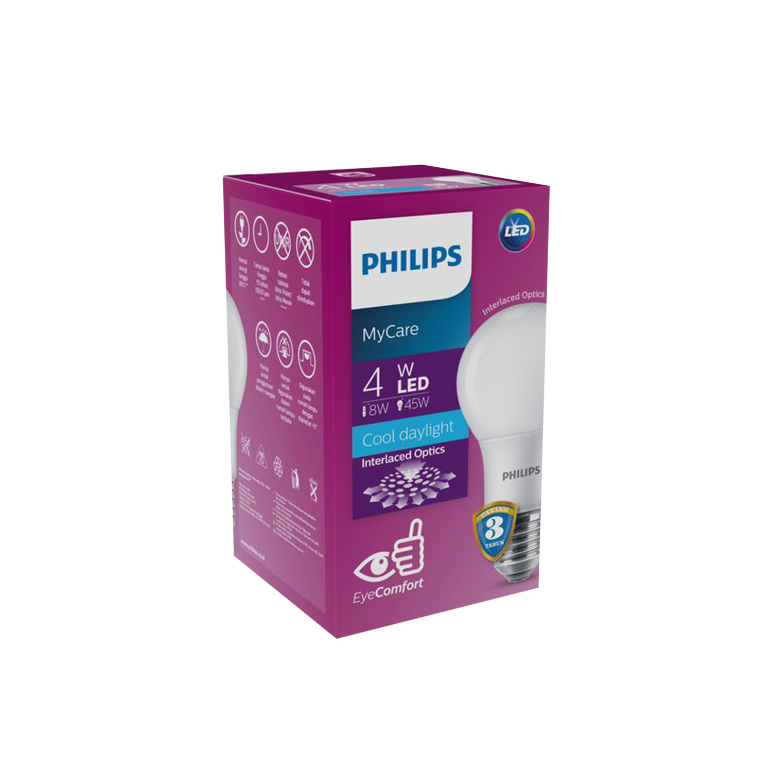 Philips Led Bulb  4w - Lampu Bohlam Putih