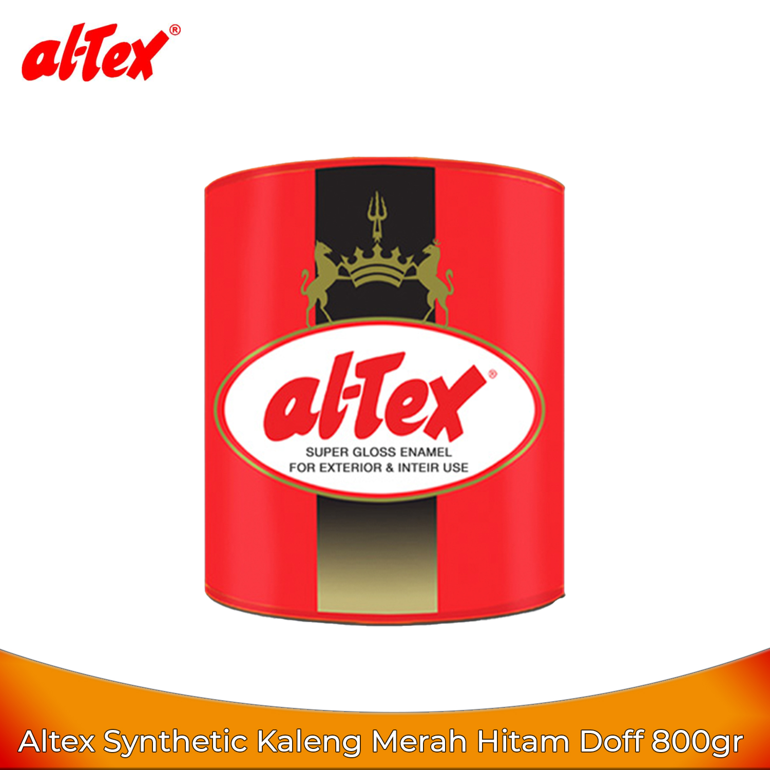 Altex Cat Kayu Besi Kaleng Merah - Hitam Doff 800gr