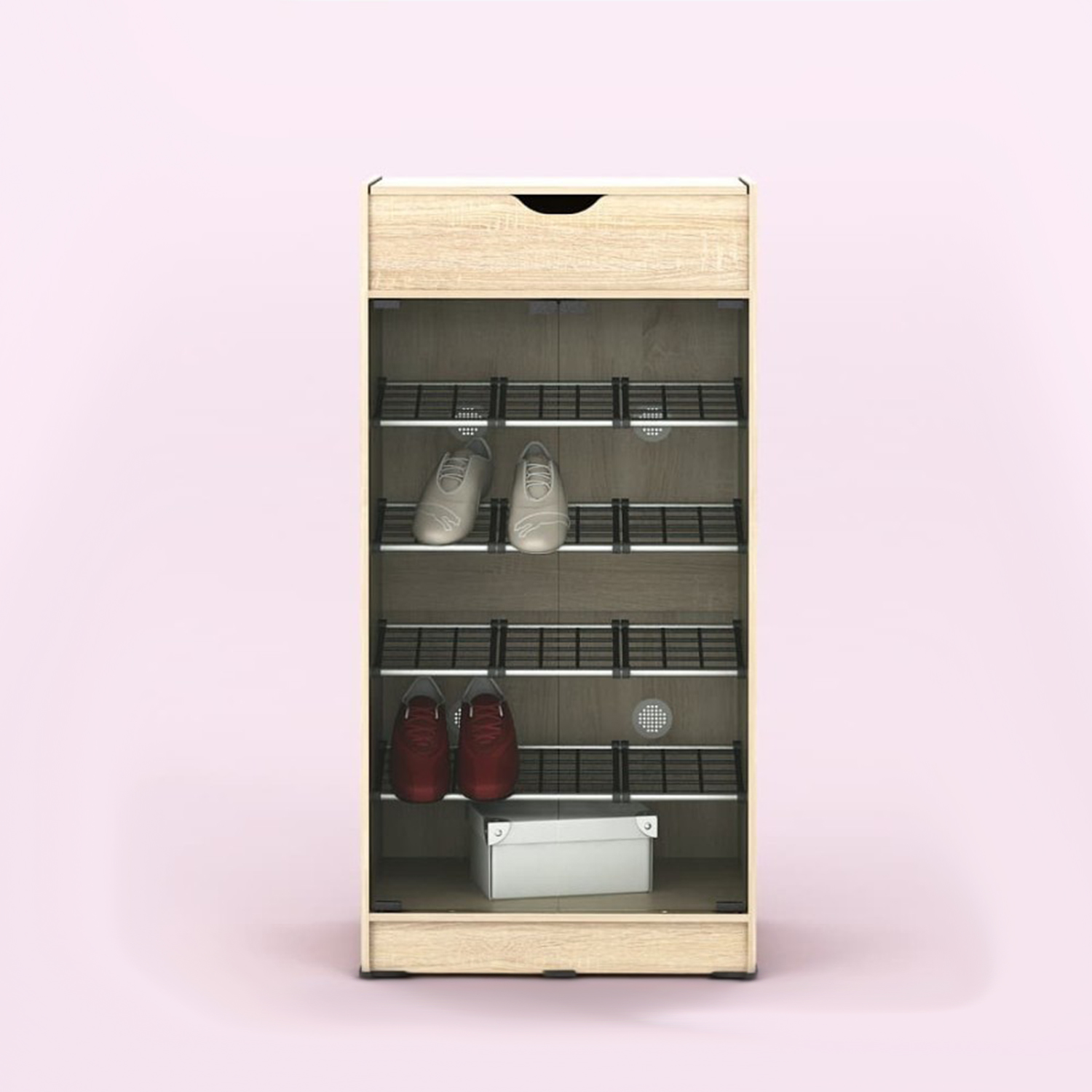 Alba SR 60 Shoe Cabinet Sonoma Oak - Rak Sepatu