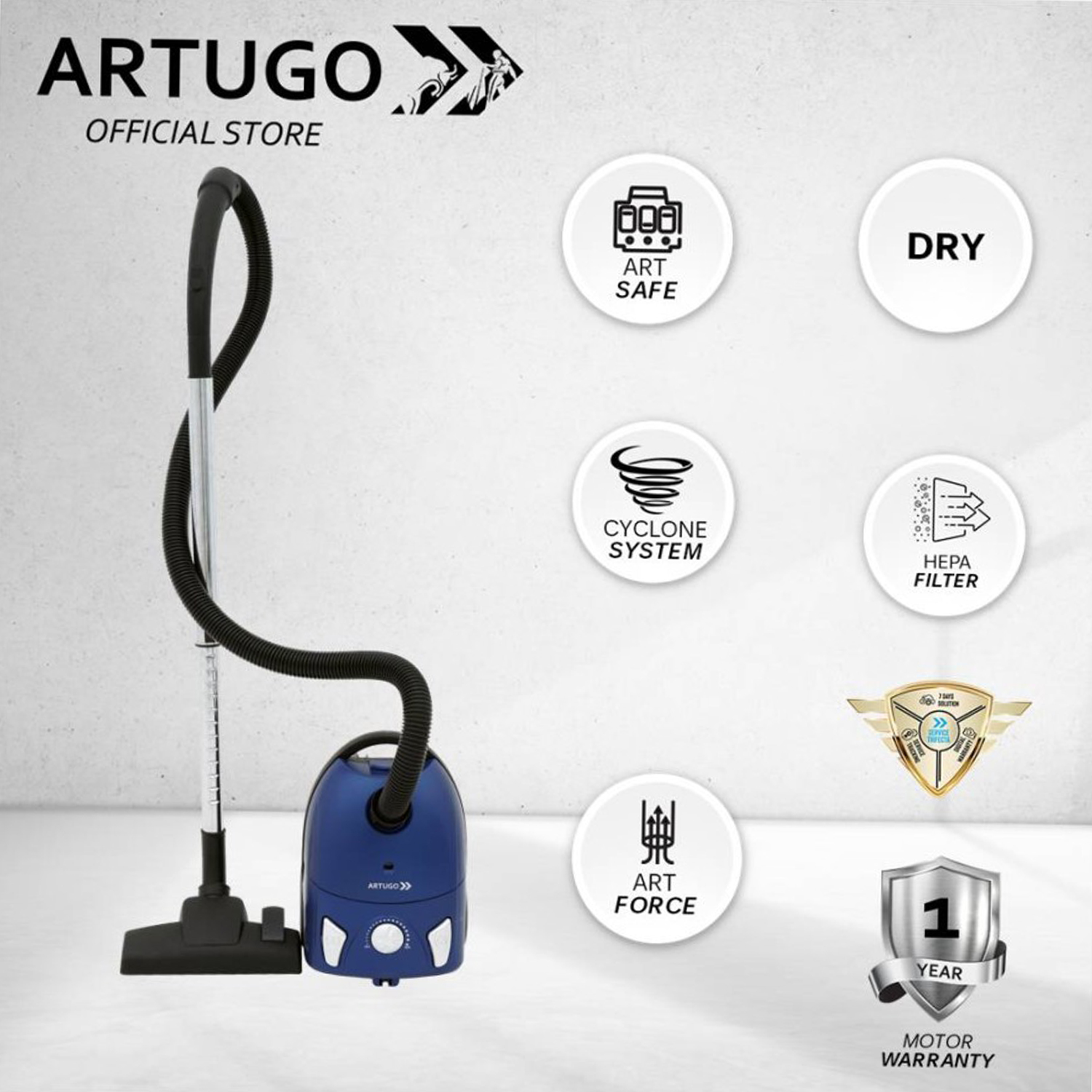 Artugo AV 15 Vacuum Cleaner 1.5L - Penyedot Debu