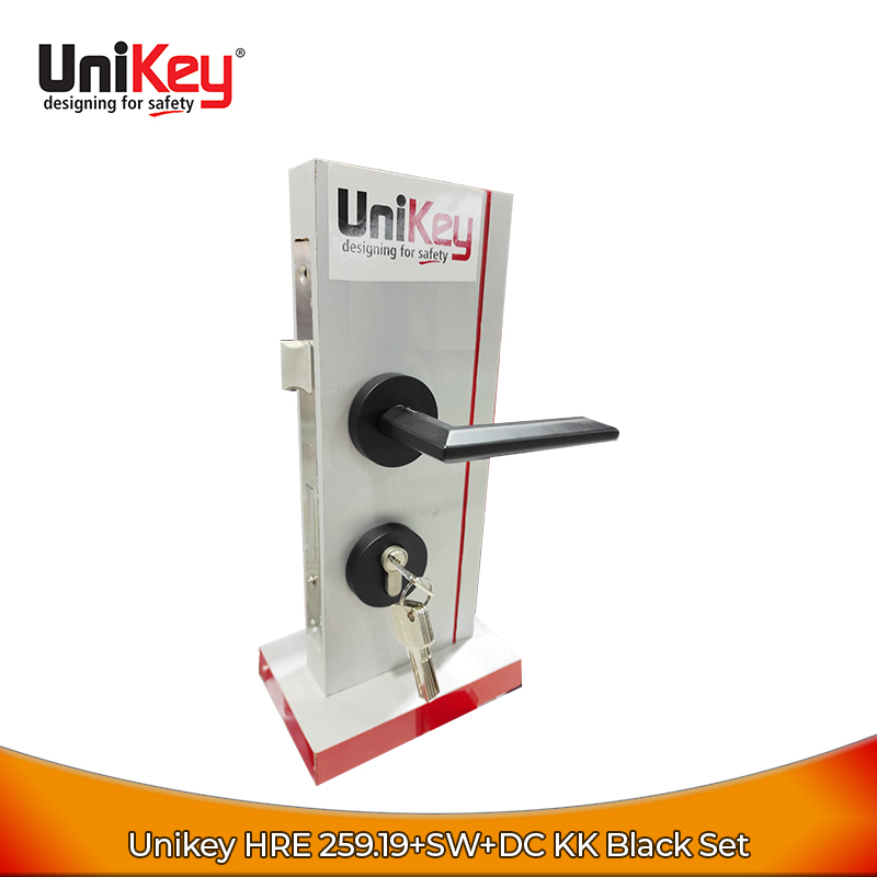 Unikey HRE 259.19 Black Set - Handle Pintu