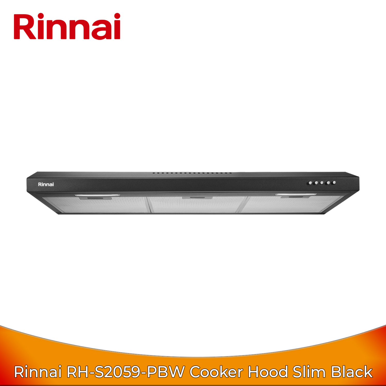 Rinnai RH-S2059-PBW Black Cooker Hood Slim - Penghisap Asap Dapur
