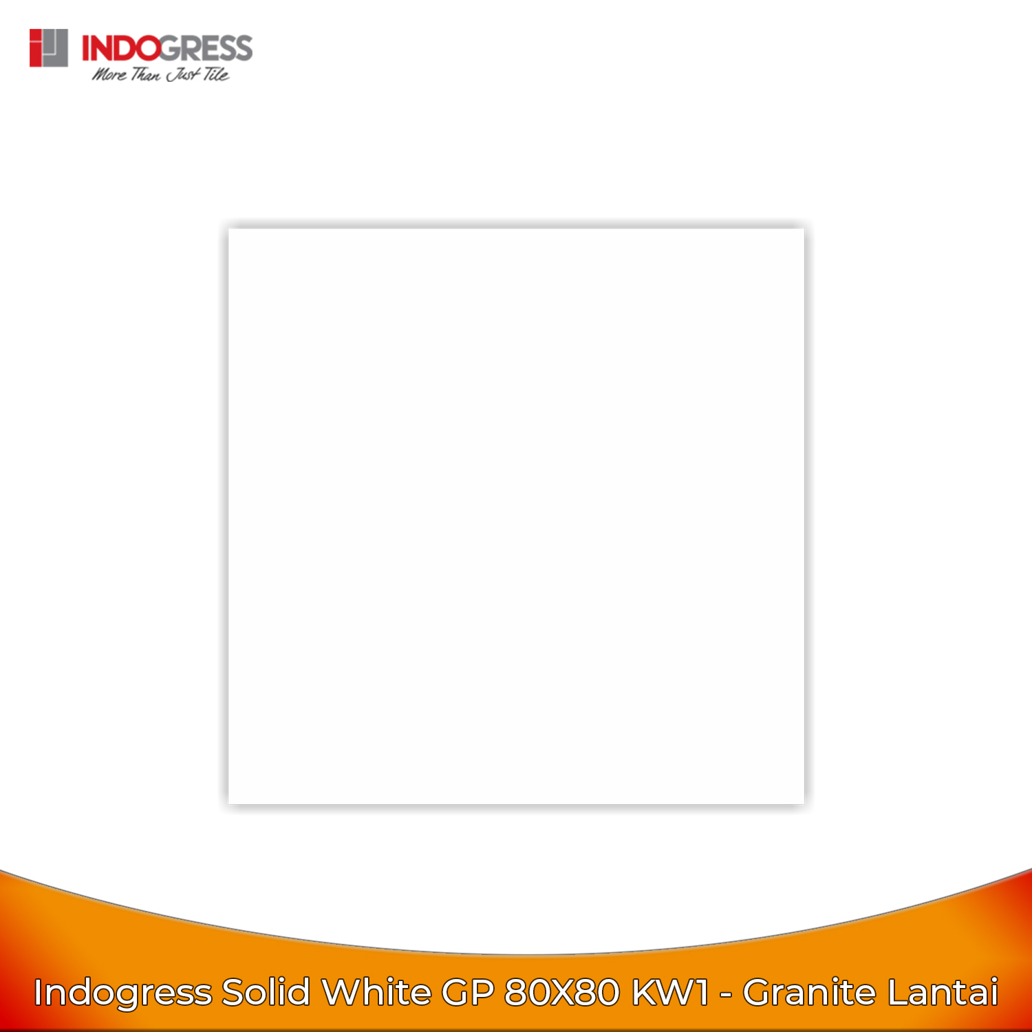 Indogress Solid White GP 80X80 KW1 - Granit Lantai