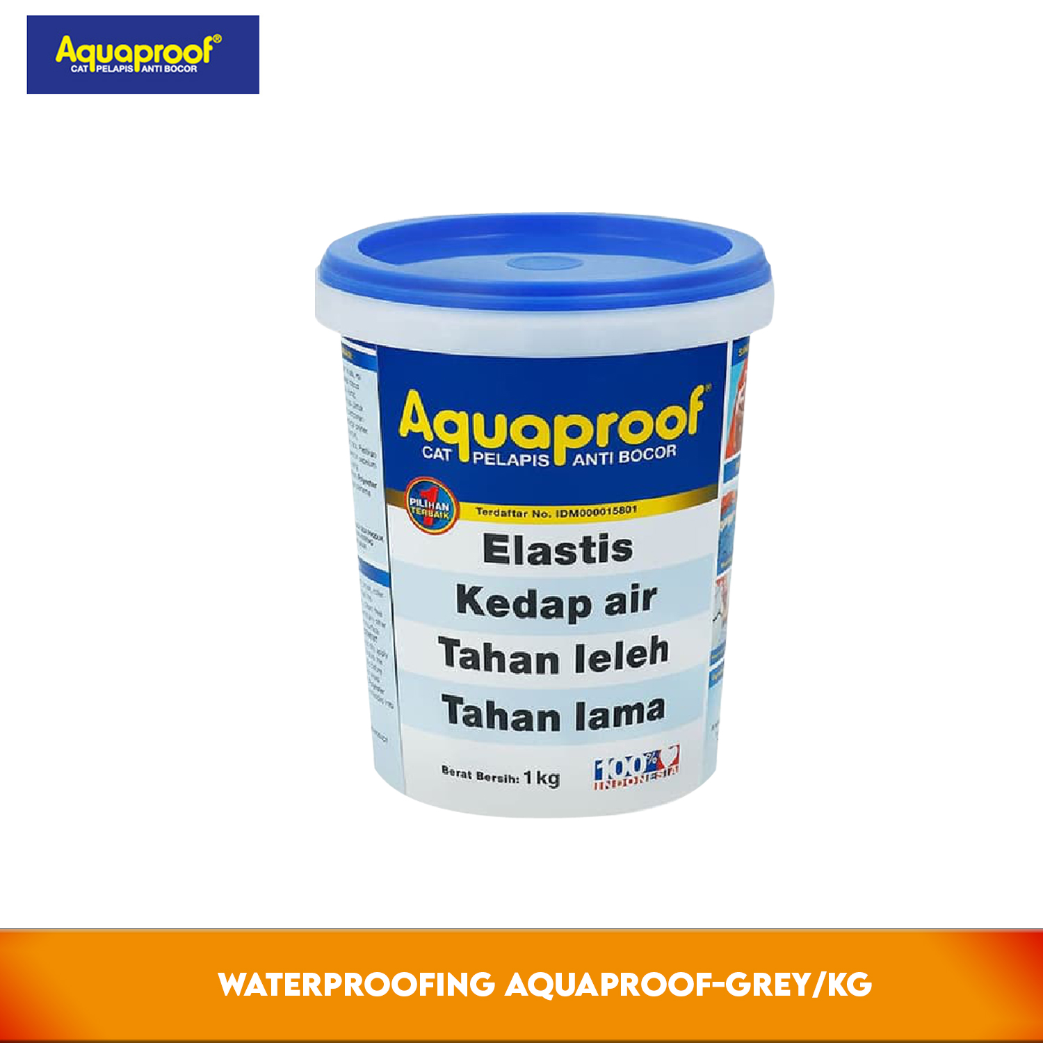 Aquaproof Waterproofing Cat Pelapis Anti Bocor - Grey 1 Kg