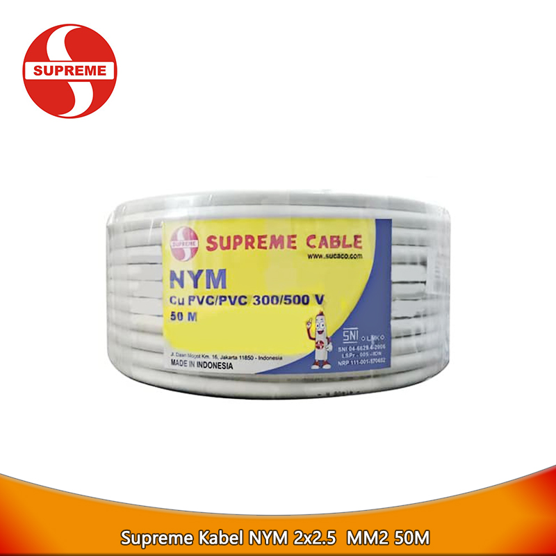 Supreme NYM 2 x 2.5mm - Kabel Tunggal Tembaga 50m